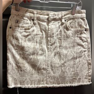 Snakeskin Jean skirt